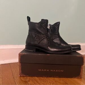 Mark Nason Black Leather Ankle Boots